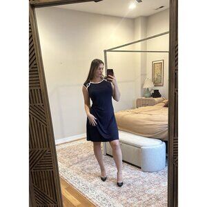 Calvin Klein Navy & White Shirt Dress Size 12
